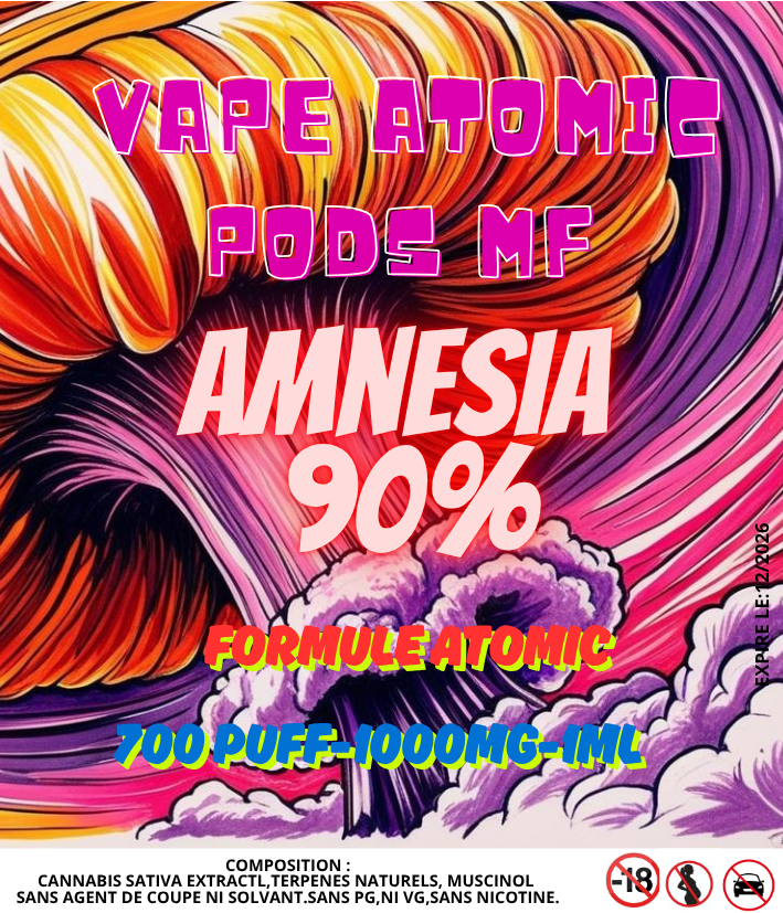 Vape extra strong 90% Pod mf 1 ml. (amnesia,gelato,super skunk,Frozen,Candy Haze) – Image 8